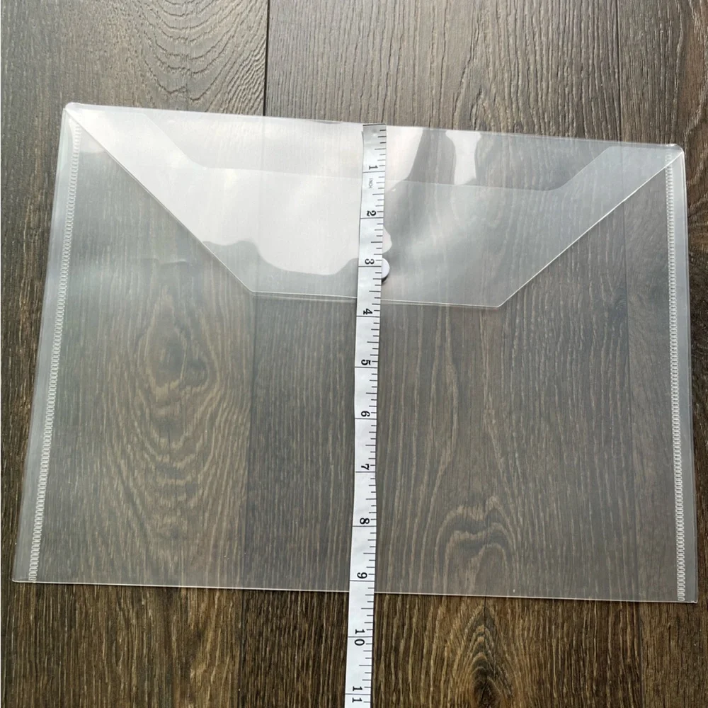 Clear Plastic Document Folders Set